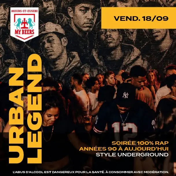 Soirée Urban Legend - 100% Rap_Mours-Saint-Eusèbe
