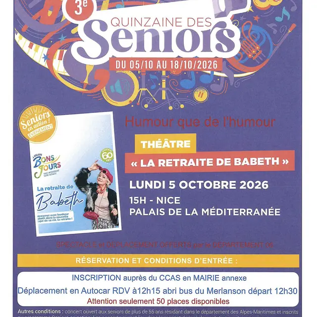 Quinzaine des Séniors : La retraite de Babeth_Sospel