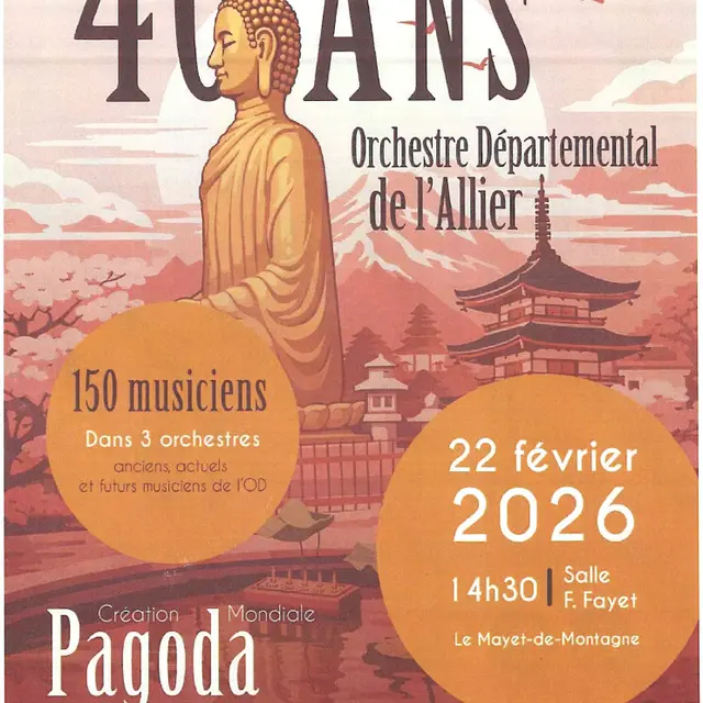 Concert - 40 ans de l'orchestre départemental de l'Allier_Le Mayet-de-Montagne