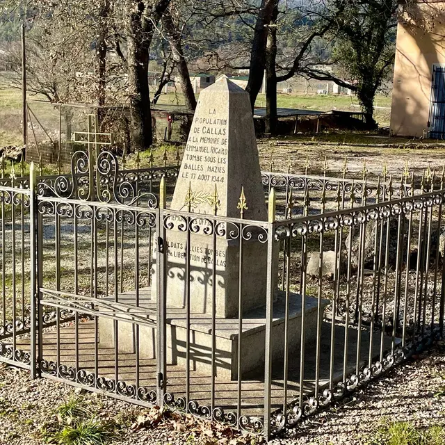 Stèle du résistant Emmanuel Ricard