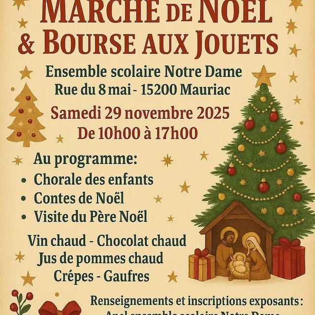 Marché de Noël & Bourse aux jouets de l'Ensemble scolaire Notre-Dame_Mauriac