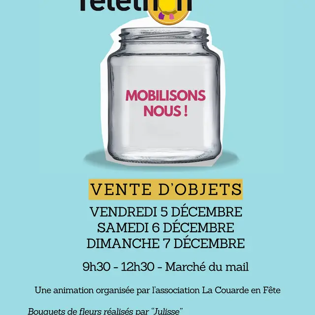 Vente de petits objets au profit du Téléthon_La Couarde-sur-Mer