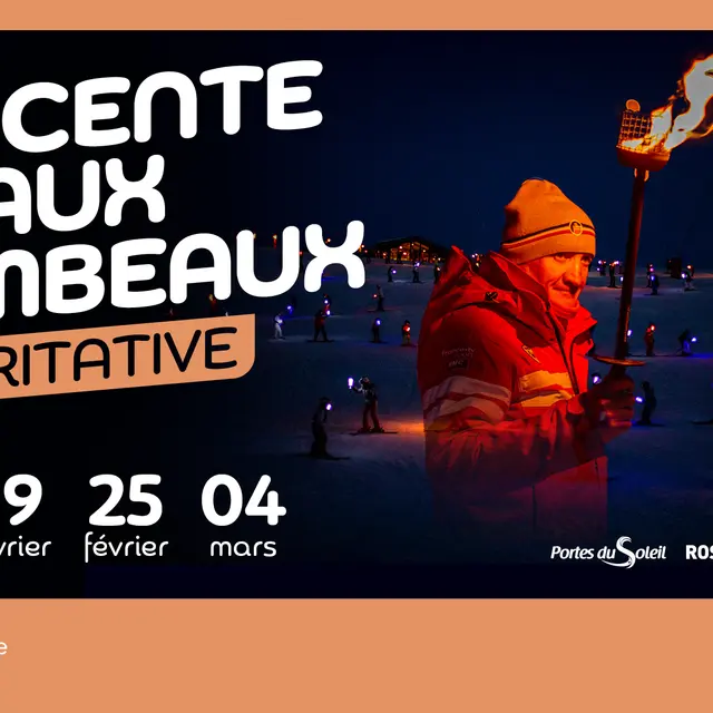 Descente aux flambeaux caritatives_Les Gets
