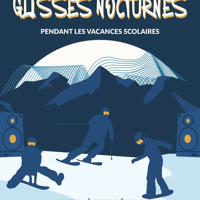 Session glisse nocturne à Superdévoluy_Superdévoluy