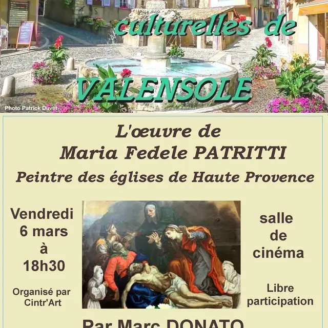 Les rencontres culturelles de Valensole l'oeuvre de Maria Fedele Patriti_Valensole