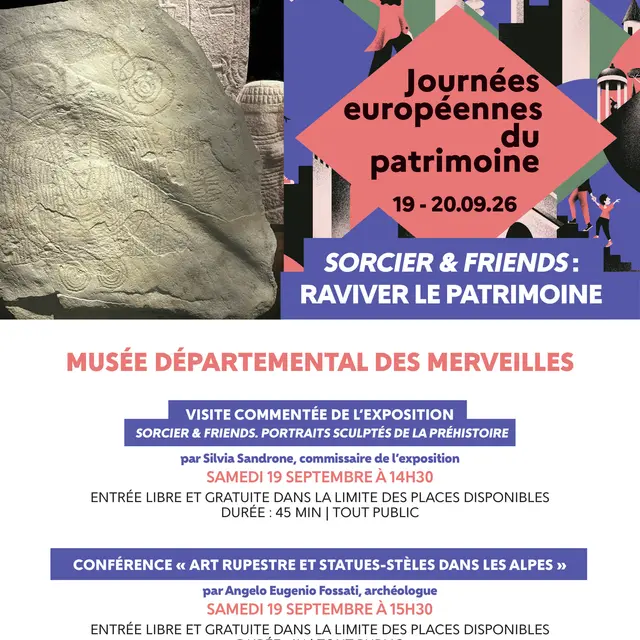 Journées européennes du patrimoine - Conférence Art rupestre et statues-stèles dans les Alpes_Tende