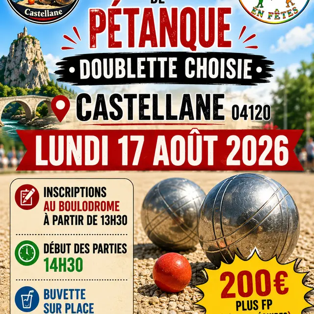 Concours de pétanque doublette choisie_Castellane