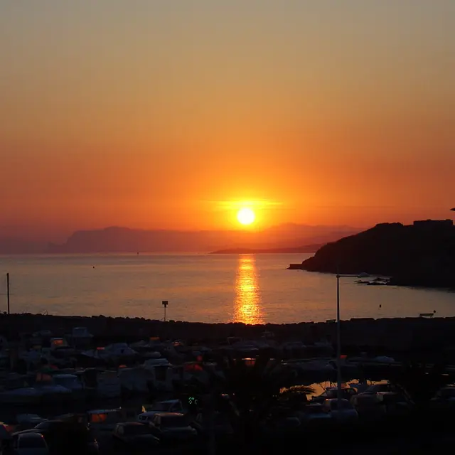 Un soir vu d'une des deux terrasses