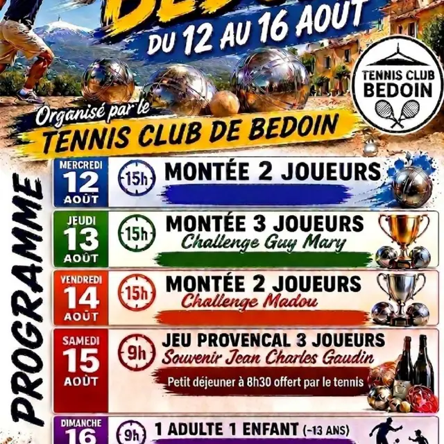 Fête votive : concours de boules_Bédoin