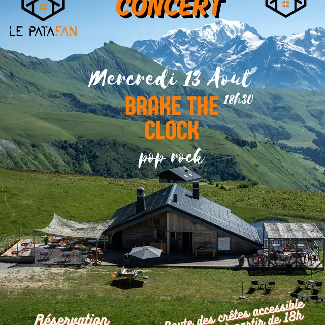 Concert au Patafan : Brake the clock pop rock_Les Saisies