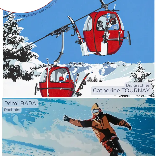 Exposition : Digigraphies de Catherine TOURNAY / Pochoirs de Rémi BARA_Samoëns