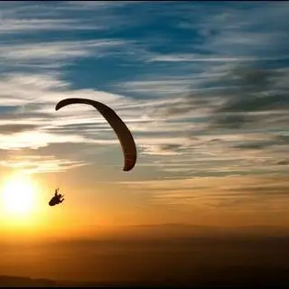 Coucher de soleil - parapente
