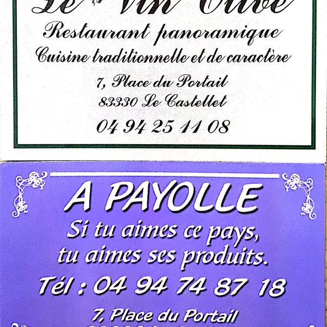 Le Vin'Olive et Payolle