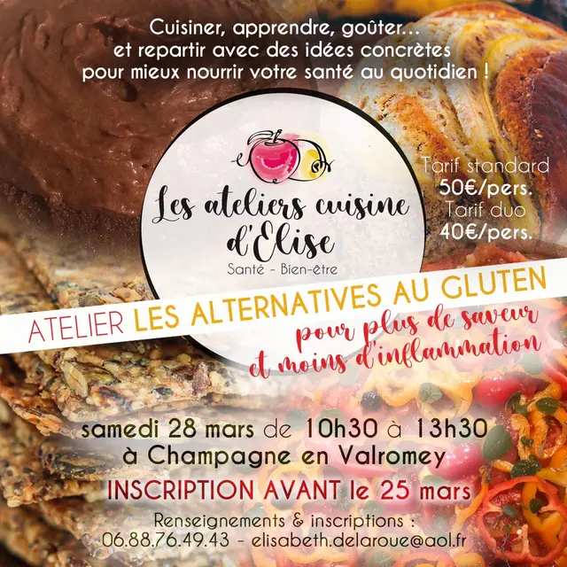 Les ateliers cuisine d'Elise : les alternatives au gluten_Champagne-en-Valromey