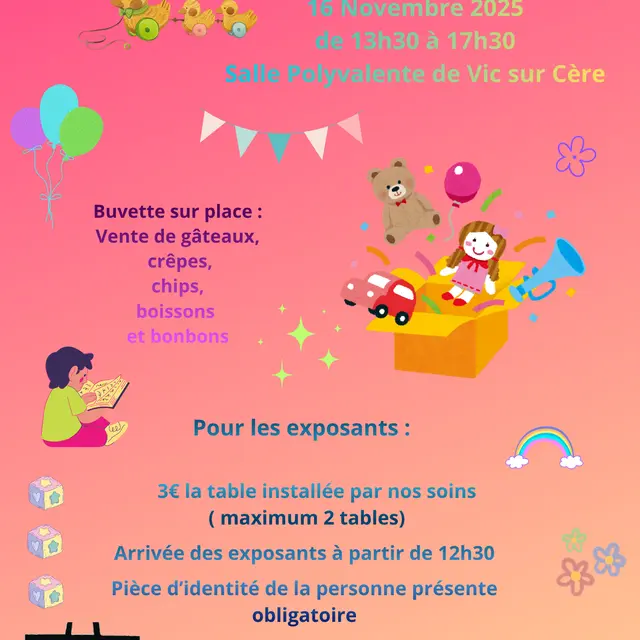 Bourse aux jouets et aux livres_Vic-sur-Cère