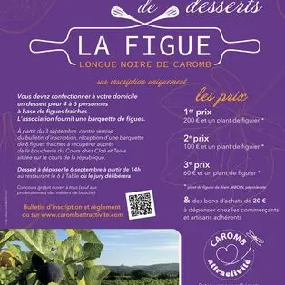 Festival Ventoux Saveurs : Concours de desserts à la Figue Longue Noire de Caromb_Caromb