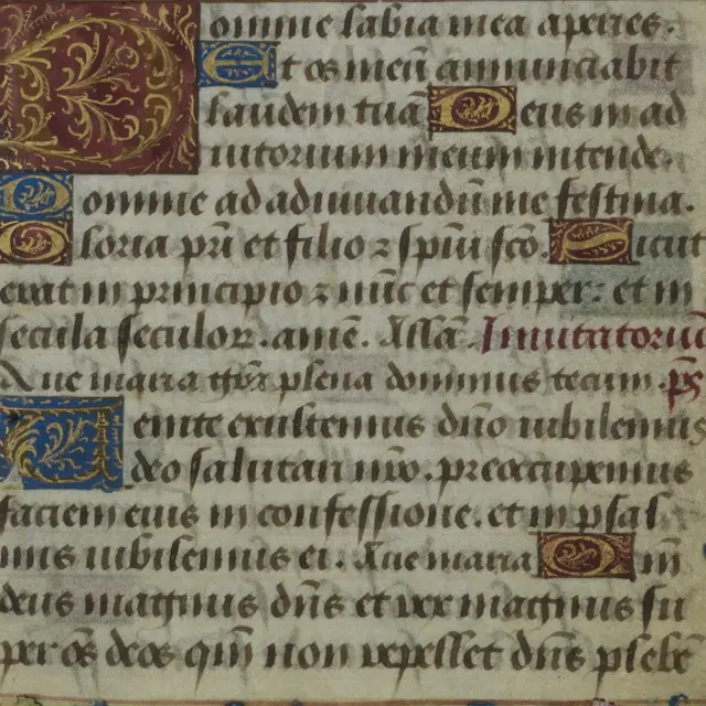 Lettrine enluminée