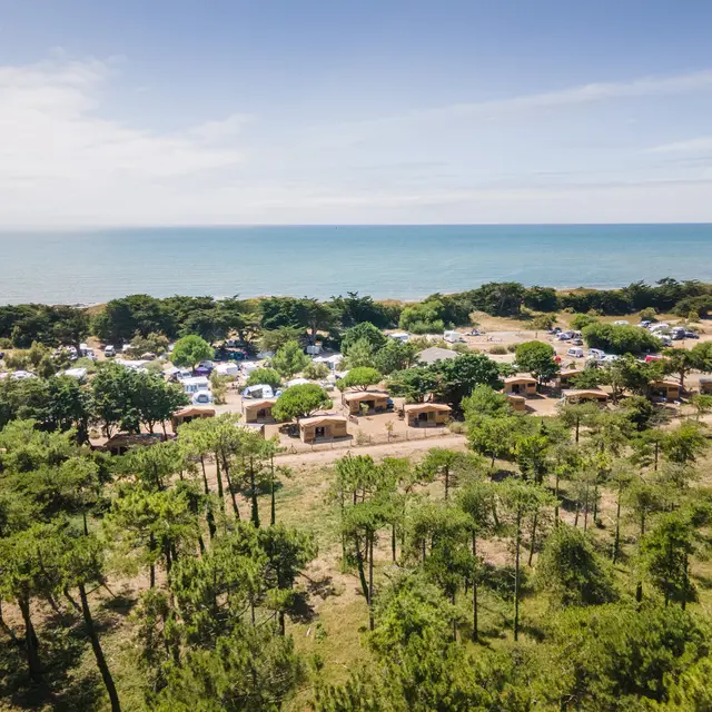 Vue aérienne du camping