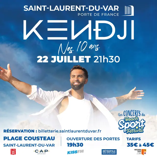 Les Concert du Beach Sport Festival - Kendji GIRAC_Saint-Laurent-du-Var