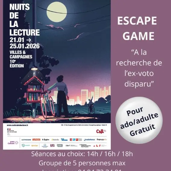 Escape Game : A la recherche de l'ex-voto disparu ( ado - adulte) | Nuits de la lecture_Fox-Amphoux