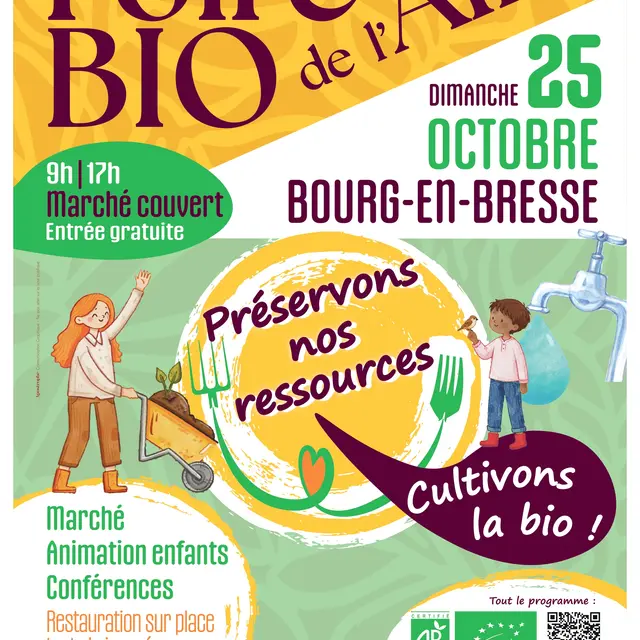 Affiche 2026 Foire bio des pays de l'Ain