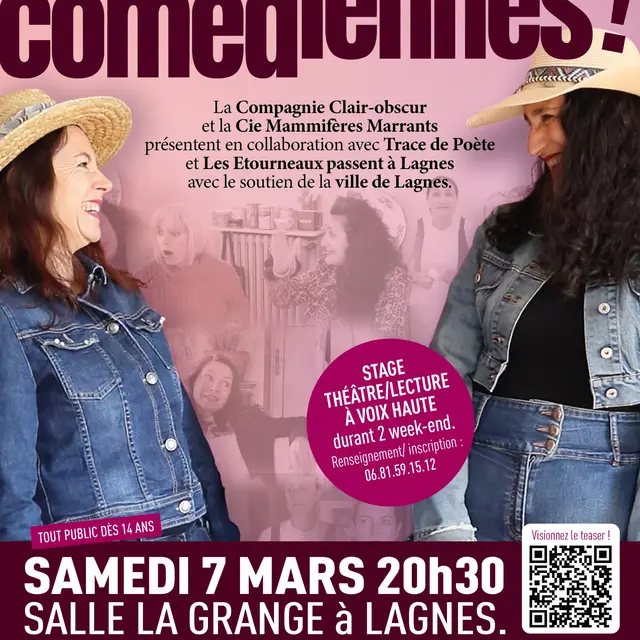 Spectacle Comediennes ! Un duo qui taquine nos grands auteurs ! _Lagnes