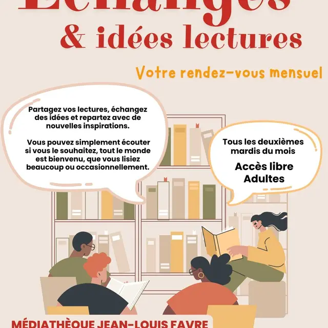 Échanges et idées lecture, Médiathèque Jean-Louis Favre, Jacob-Bellecombette