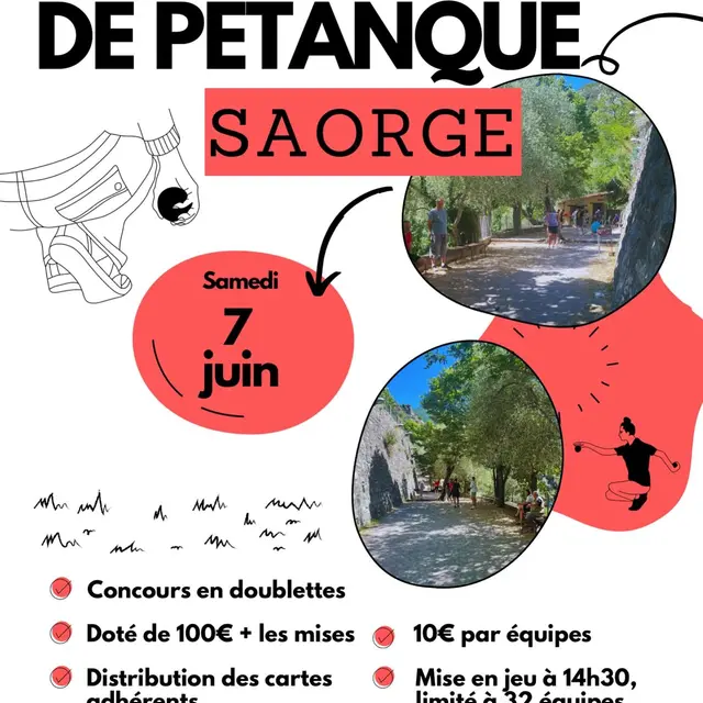 Concours de pétanque en doublette_Saorge