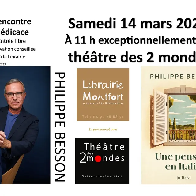 Rencontre dédicace - Librairie Montfort_Vaison-la-Romaine