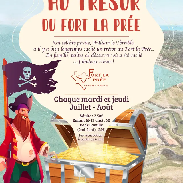 Affiche de la chasse au trésor du Fort La Prée