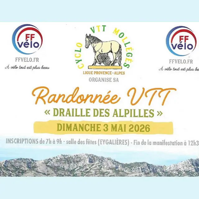 Rando VTT Draille des Alpilles à Eygalières 03.05.26