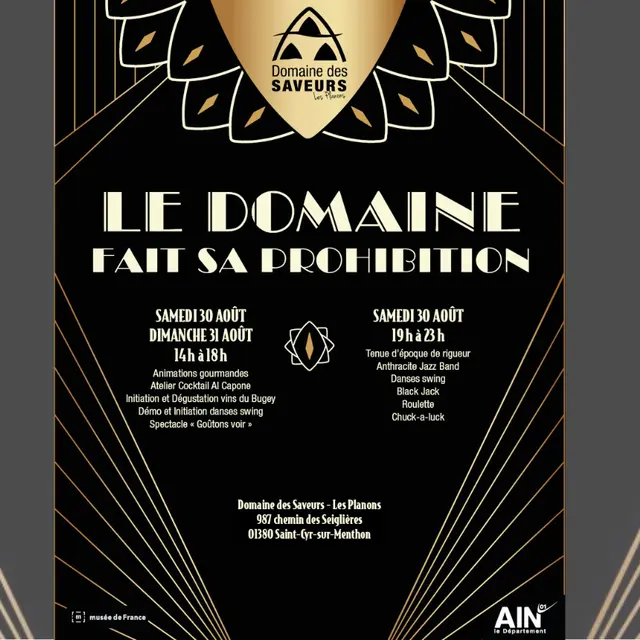Soirée années folles - Le Domaine fait sa prohibition !_Saint-Cyr-sur-Menthon