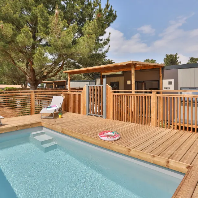 Mobil home avec piscine privative