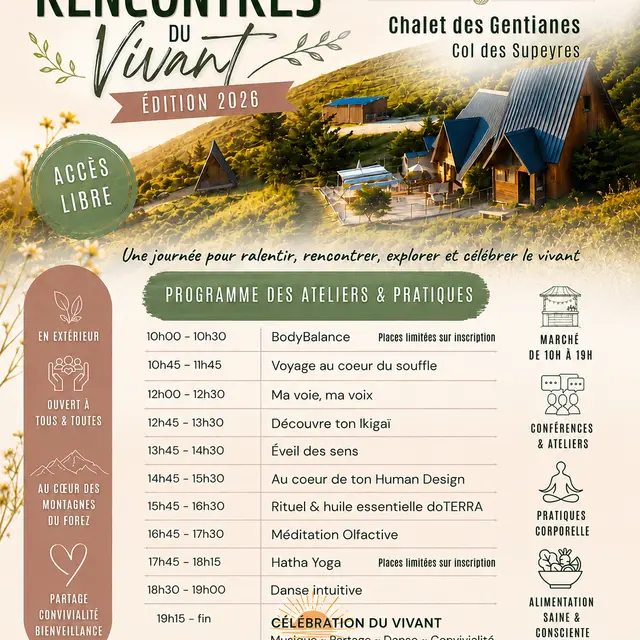 Affiche les rencontres du vivant édition 2026