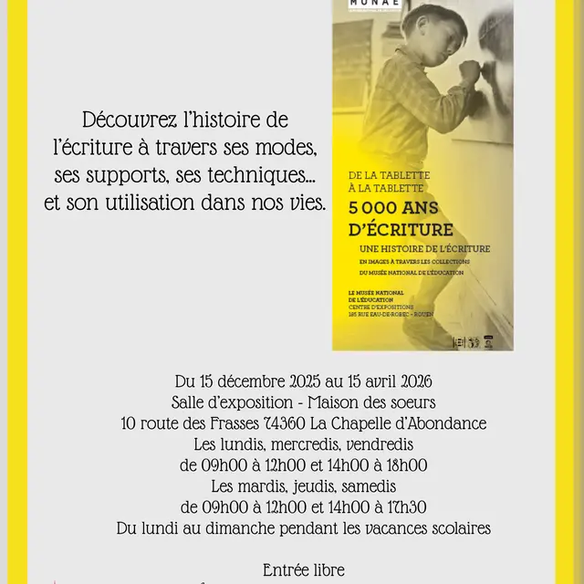 Exposition De la tablette à la tablette_La Chapelle-d'Abondance