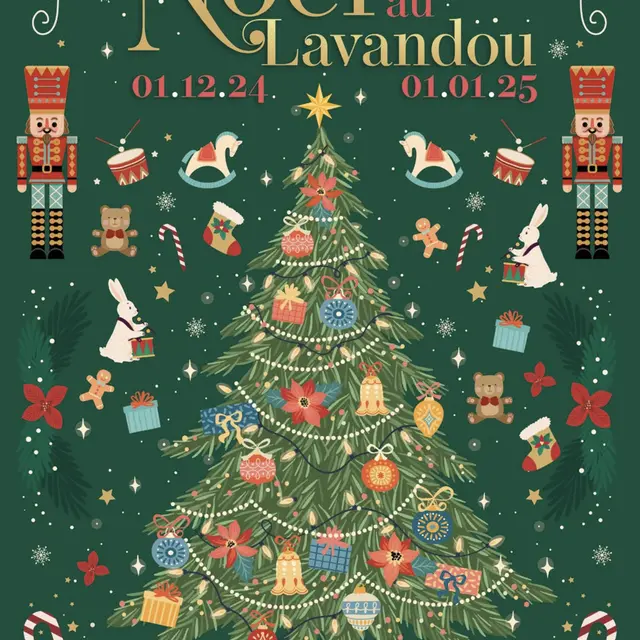 Photographie avec le Père Noël dans son chalet sur le marché de Noël_Le Lavandou