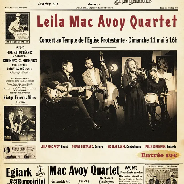 Jazz in Church : Leila Mac Avoy quartet
