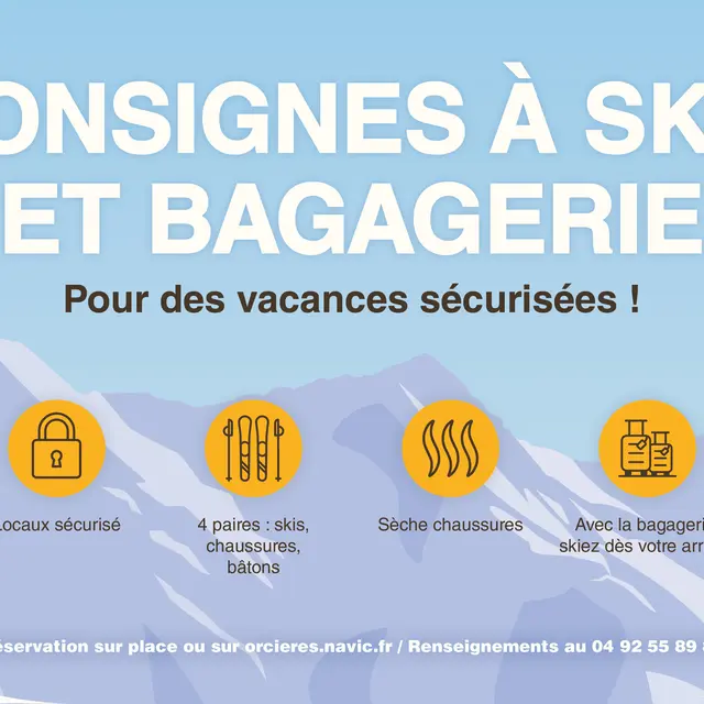 Consignes à skis et bagagerie Orcières