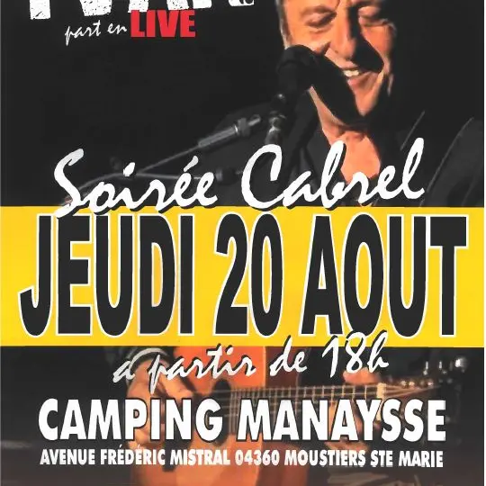 Concert au Manaysse : Soirée Cabrel !_Moustiers-Sainte-Marie