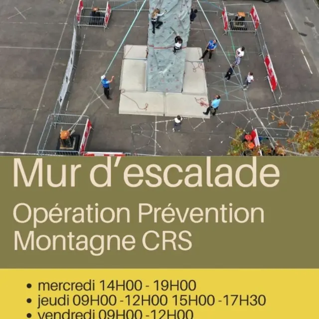 mur d'escalade - opération prévention montagne CRS_Breil-sur-Roya