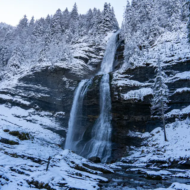 Balade raquettes Cascade du Rouget_Sixt-Fer-à-Cheval