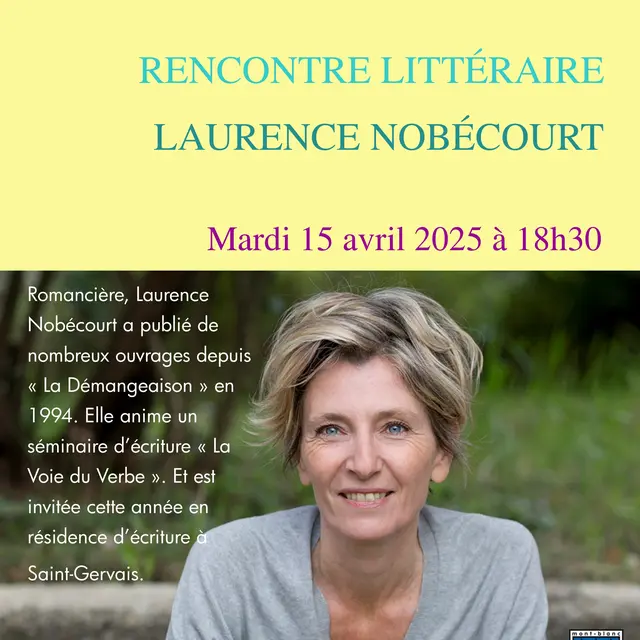 Rencontre littéraire avec Laurence Nobécourt_Saint-Gervais-les-Bains