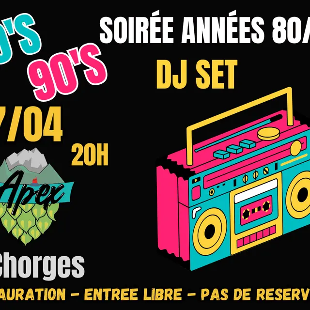 Soirée Années 80/90's - Apex Brewpub