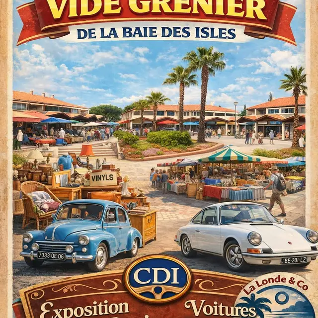 Vide-greniers et exposition de voitures anciennes_La Londe-les-Maures
