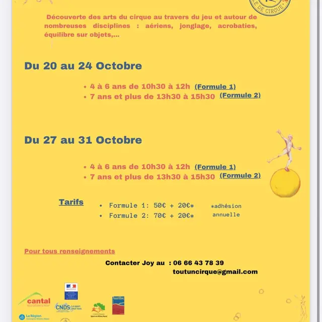 Stage de cirque avec Tout un Cirque_Aurillac