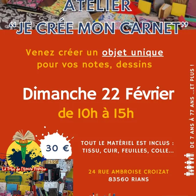 Atelier : Je crée mon carnet_Rians