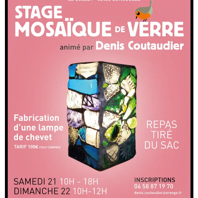 Stage Mosaïque de verre aux Tréteaux du Collet_Concoules