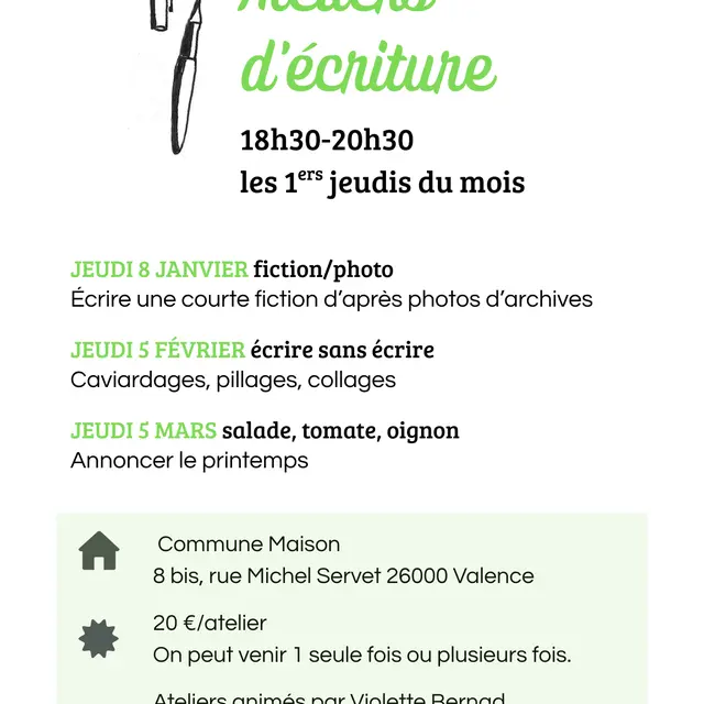 Ateliers d'écriture_Valence