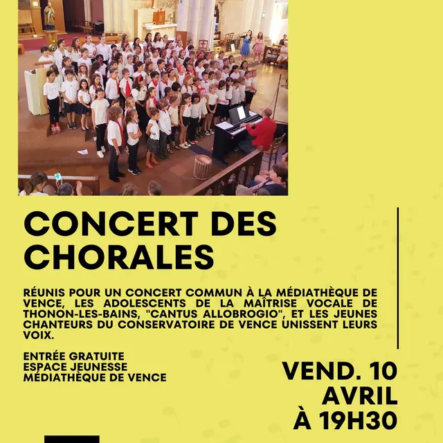 Concert des chorales de Thonon-les-Bains et Vence_Vence