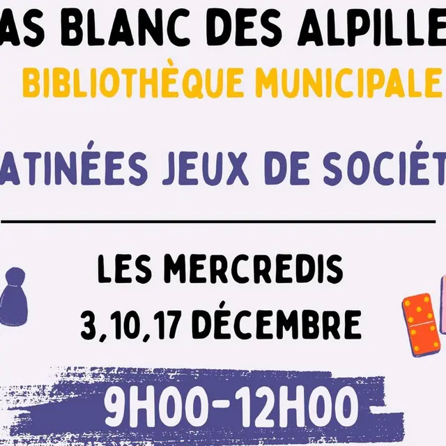 Les Matinées Jeux de Société à la Bibliothèque_Mas-Blanc-des-Alpilles